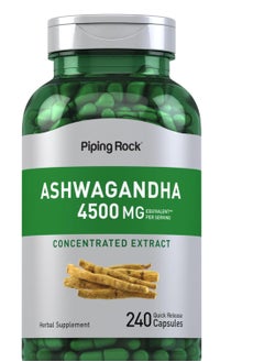 Piping Rock Ashwagandha Supplement 4500mg 240 Capsules for Women and Men 80 Servings  - Image 1