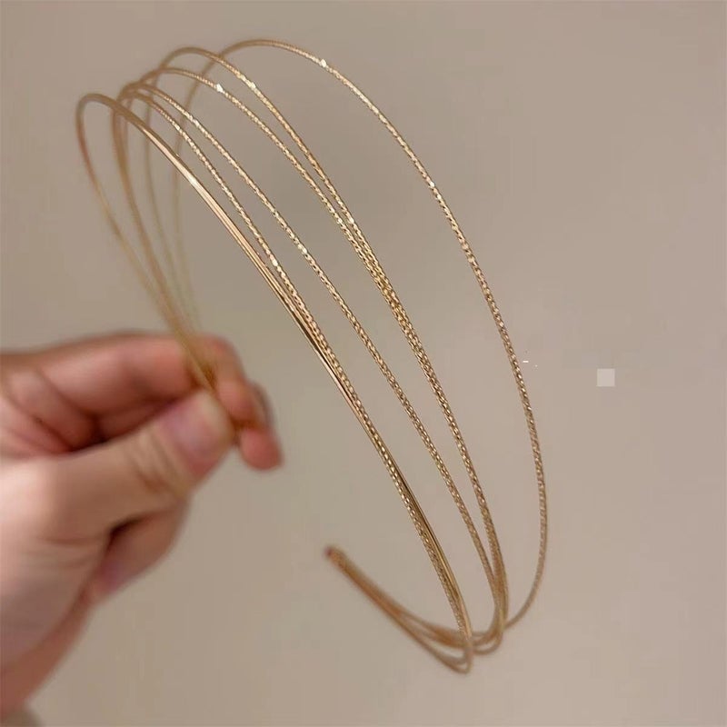Generic Korean Style Slim Headband for Women A005 master drawing head hoop gold