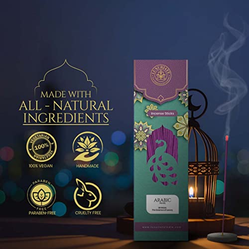 LUXURIATE Arabic Breez Organic Natural Herbal Incense Organic Incense, Long-Lasting Incense Stick, Agarbatti for Puja, Prayer | Luxury Premium Incense - Pack of 1 (20 Sticks) - Image 5