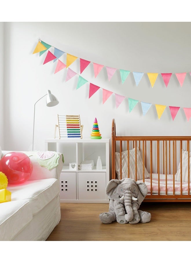 48 قطعة من أعلام الرايات الملونة، لافتة من الخيش المقلد، لافتة مثلثة الشكل، مناسبة للفصول الدراسية وأعياد الميلاد والكرنفال وحفلات الزفاف وديكور المهرجانات - Image 4