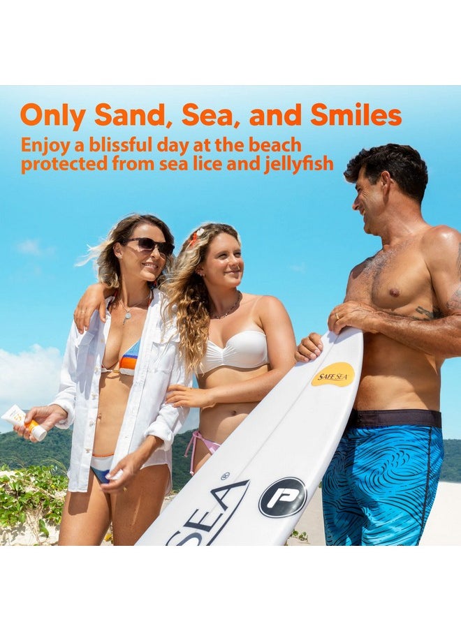 safe sea - Antijellyfish Sting Protective Lotion Sunscreen Sunblock Sea Lice Jelly Fish 50Spf Adults (Tube 3.4 Oz 3 Pack) - Image 1