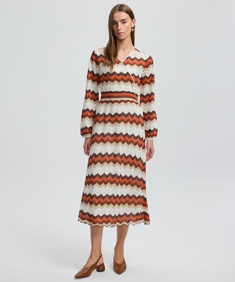 Ipekyol Color-Block Knit Wrap Dress - Image 1