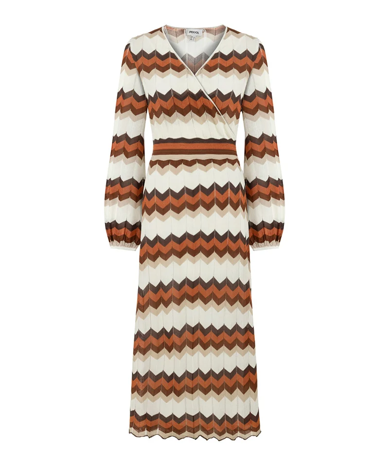 Ipekyol  Color-Block Knit Wrap Dress for Women | Best Price UAE