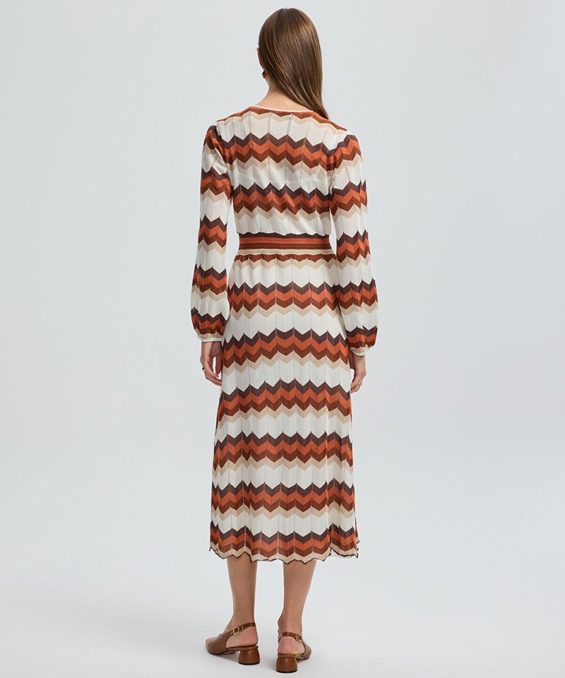 Ipekyol Color-Block Knit Wrap Dress - Image 4