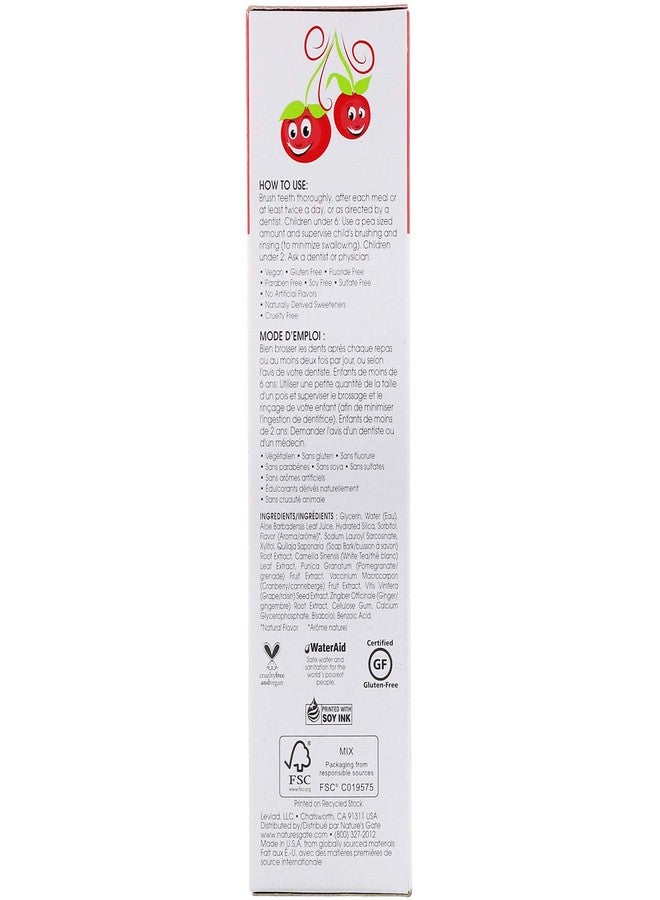 Nature's Gate Natural Toothpaste Fluoride Free, Cherry - 5 oz - 2 pk - Image 2