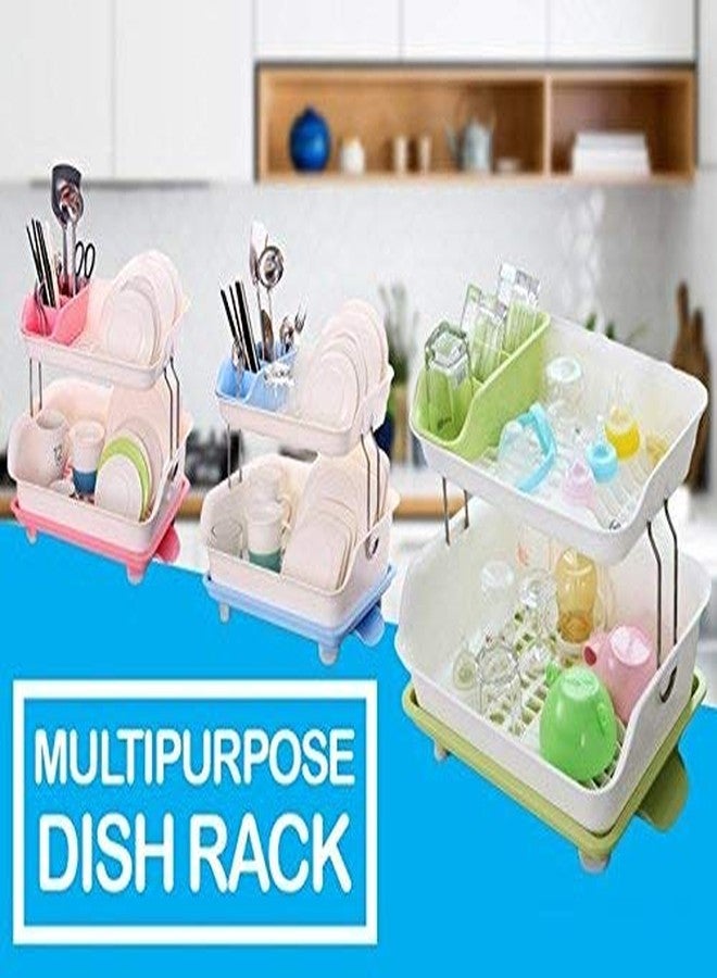 Baboies Kitchen Dish Drainer Rack Plastic 2 Layer Kitchen Organizer Sink Dish Cutlery Drying Organizer - Image 5