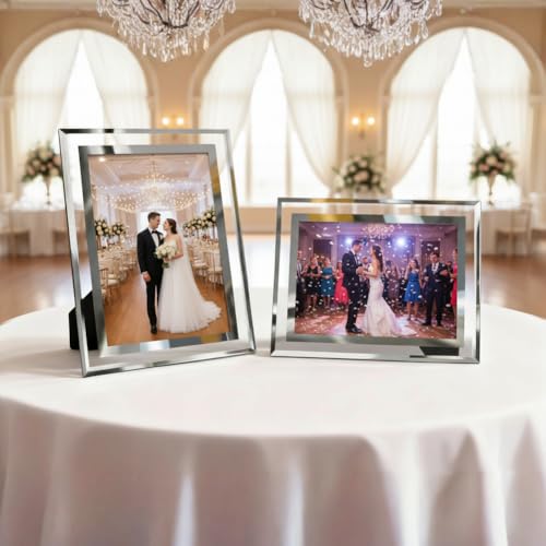 PETAFLOP 5x7 Picture Frames Perfect for Family Office Table Decorations, Set of 2 clear - Image 2