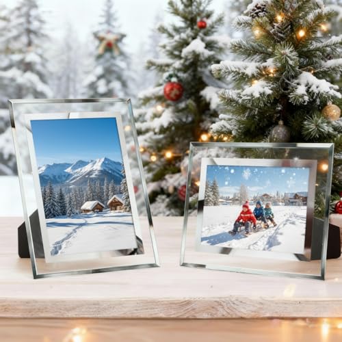 PETAFLOP 5x7 Picture Frames Perfect for Family Office Table Decorations, Set of 2 clear - Image 5