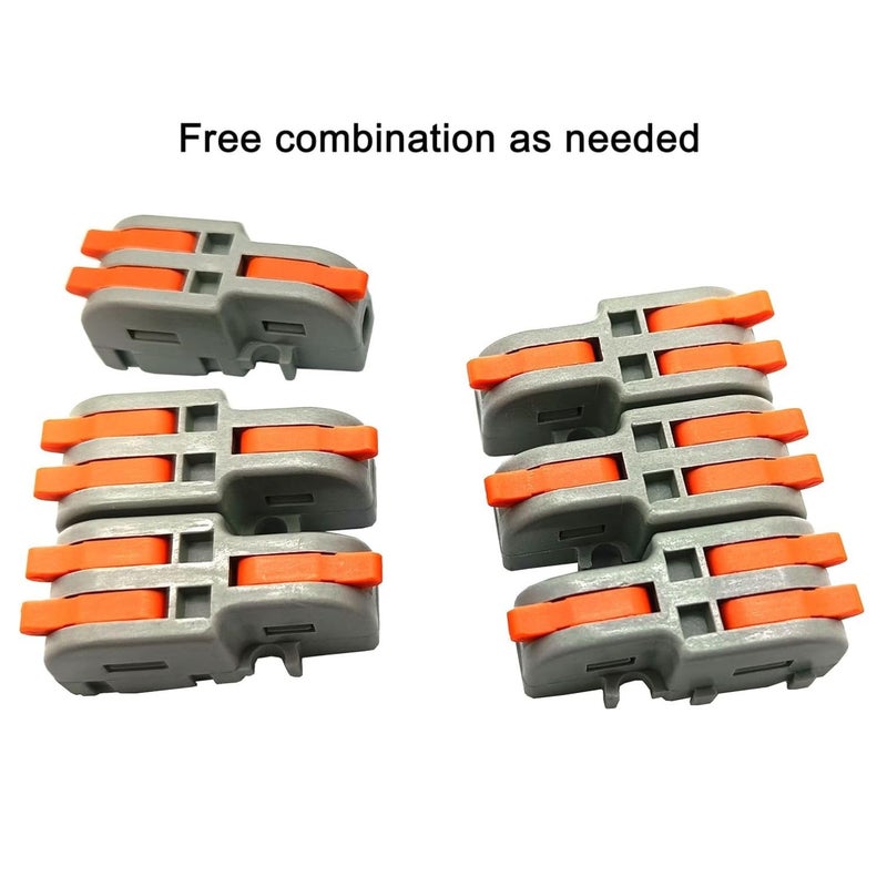 Snoogg قطعة واحدة حزمة موصل طرفي سريع مصغر DIY كتلة توصيل كهربائية 1 في 2 مخرجات مع مشبك مزود بذراع تحرير سريع وسهل - Image 4