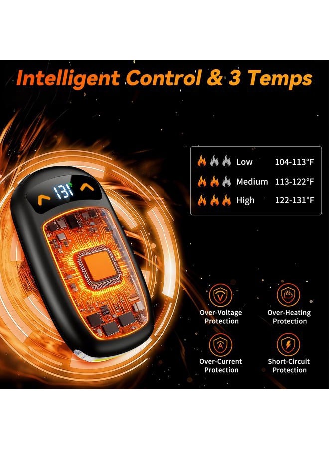 KYEKIO Rechargeable Hand Warmer 2Pack, AI Chips Electric Hand Warmers with LED Display, 3 Temps Portable Magnetic Handwarmers, Pocket-Sized Electronic Hand Warmers for Women, Man, Camping, Hunting, Christmas - Image 3