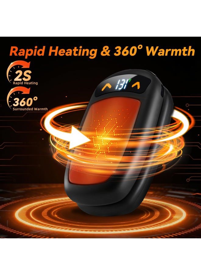 KYEKIO Rechargeable Hand Warmer 2Pack, AI Chips Electric Hand Warmers with LED Display, 3 Temps Portable Magnetic Handwarmers, Pocket-Sized Electronic Hand Warmers for Women, Man, Camping, Hunting, Christmas - Image 2