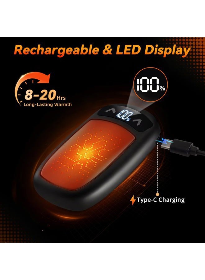 KYEKIO Rechargeable Hand Warmer 2Pack, AI Chips Electric Hand Warmers with LED Display, 3 Temps Portable Magnetic Handwarmers, Pocket-Sized Electronic Hand Warmers for Women, Man, Camping, Hunting, Christmas - Image 4