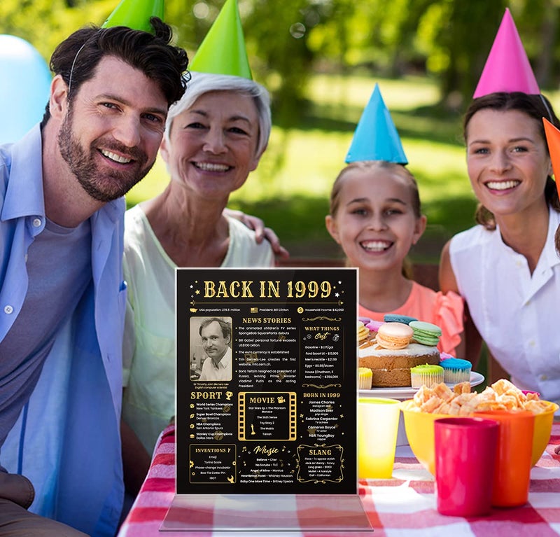 Paintio Back in 1999 Birthday Card - 25th Birthday Gift for Women or Men - 25th Birthday Decoration for Her or Him - Funny Table Centerpiece for 25 Years Old Birthday Party [Poster Unframed 8x10 In] - Image 4
