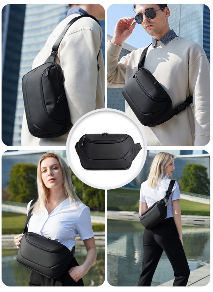 ARCTIC HUNTER - Large Business Waist Belt Bag, Travel Crossbody Chest Sling Phone Wallet Pack with Tablet Compartment for Men - Image 1