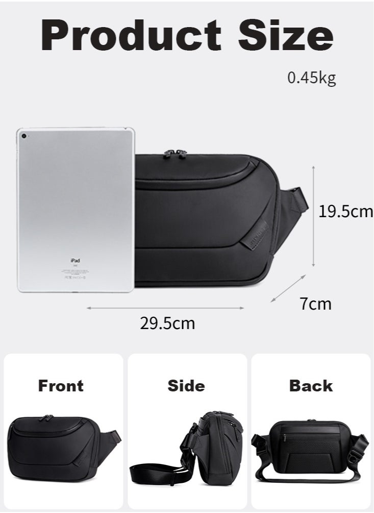 ARCTIC HUNTER - Large Business Waist Belt Bag, Travel Crossbody Chest Sling Phone Wallet Pack with Tablet Compartment for Men - Image 1
