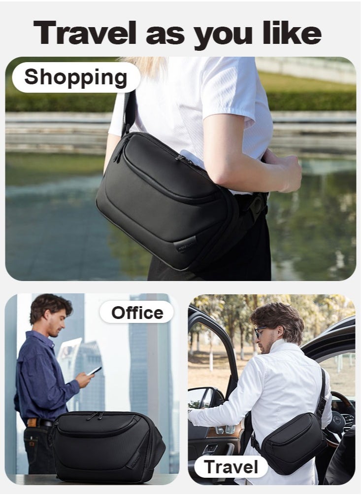 ARCTIC HUNTER - Large Business Waist Belt Bag, Travel Crossbody Chest Sling Phone Wallet Pack with Tablet Compartment for Men - Image 1