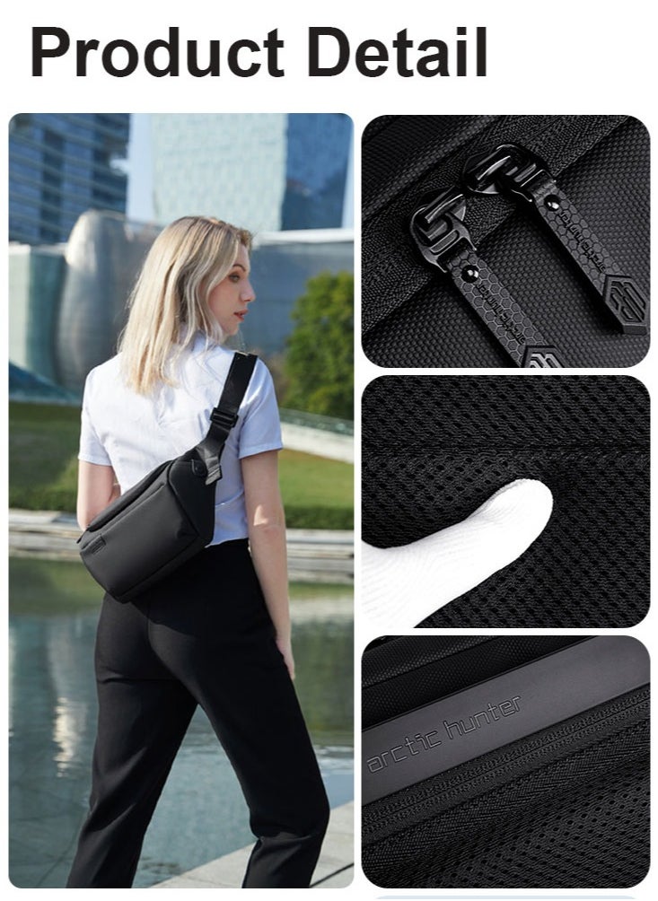 ARCTIC HUNTER - Large Business Waist Belt Bag, Travel Crossbody Chest Sling Phone Wallet Pack with Tablet Compartment for Men - Image 1