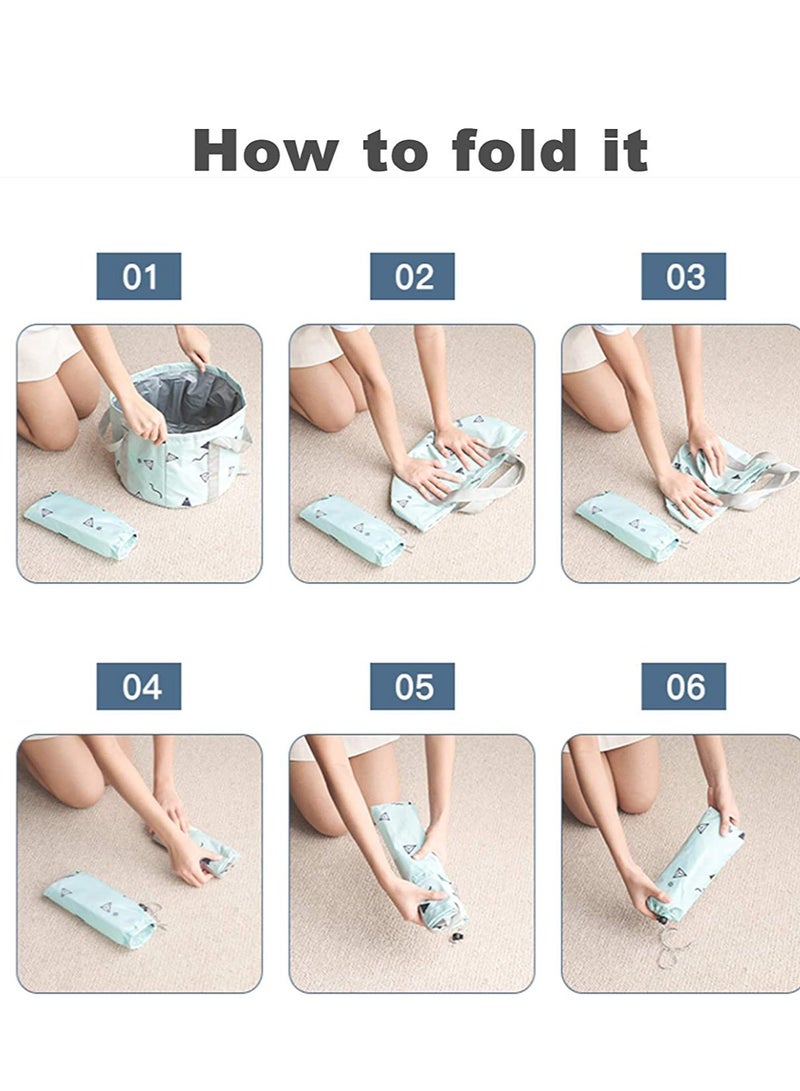 SYOSI 18L Large Collapsible Foot Bath Tub for Travel Camping, Portable Soak Spa Basin Foldable Water Bucket Soaking Feet, Washing, Bathtub, Outdoor, Green - Image 5