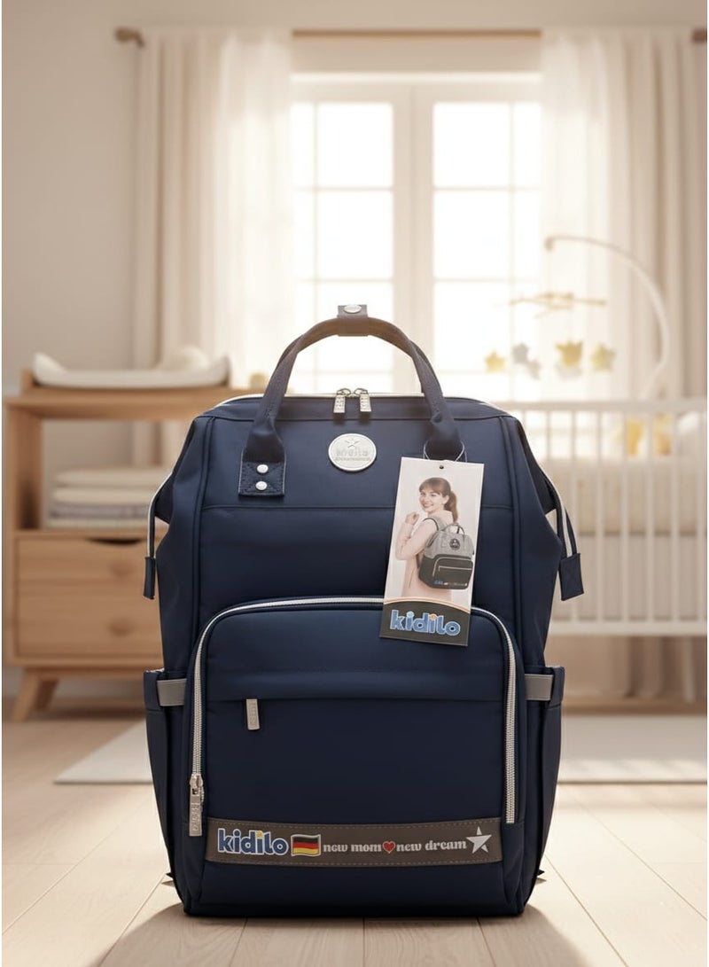 شنطة حفاضات كيديلو للأطفال مع مفرش غيار - شنطة ظهر واسعة ومقاومة للمياه للأمهات - كيديلو الأصلية - Image 4