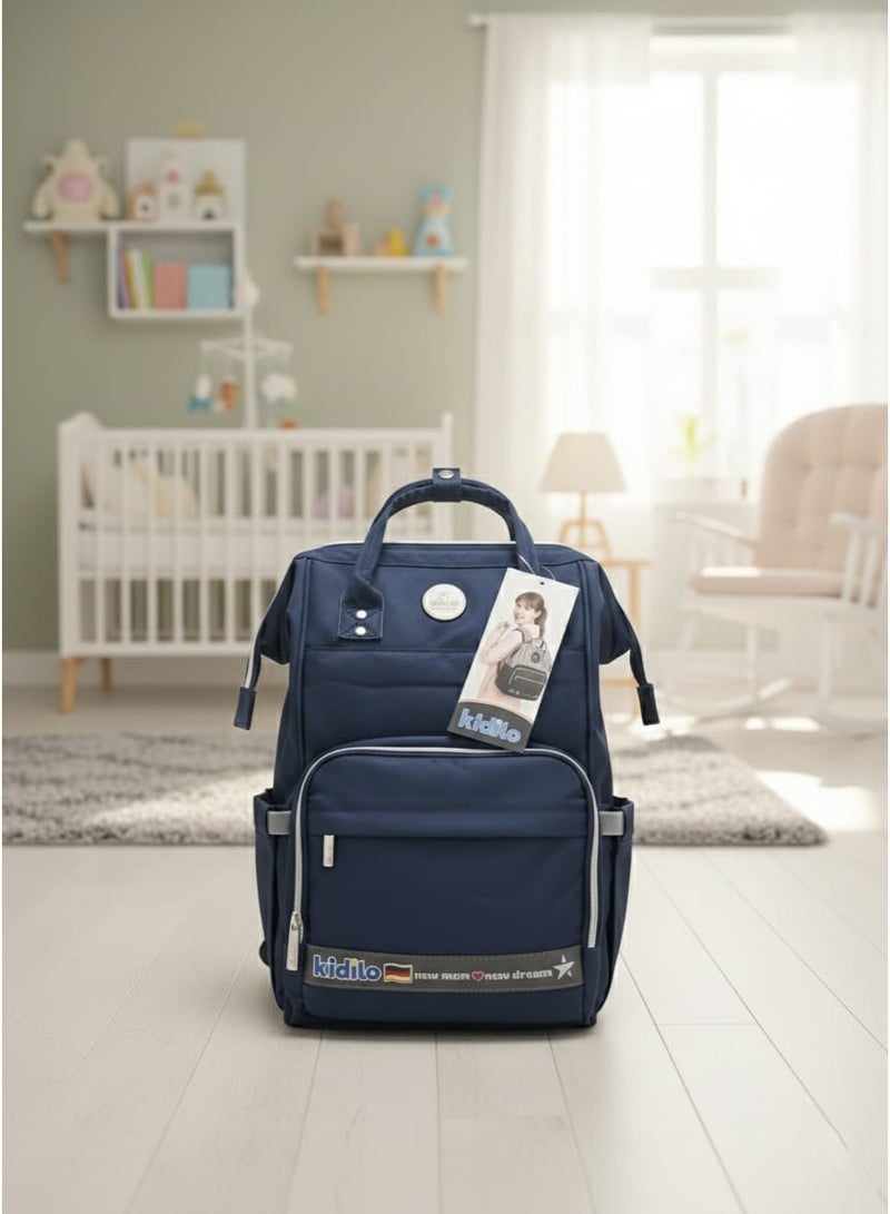 شنطة حفاضات كيديلو للأطفال مع مفرش غيار - شنطة ظهر واسعة ومقاومة للمياه للأمهات - كيديلو الأصلية - Image 1