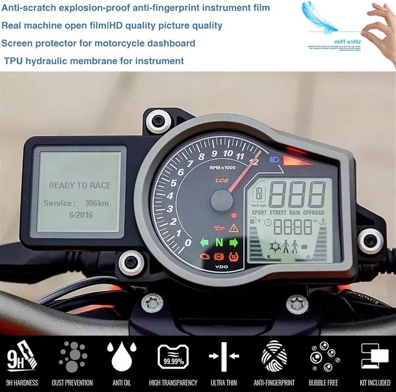 QASULER Motorcycle Dashboard Screen Protector - Image 2