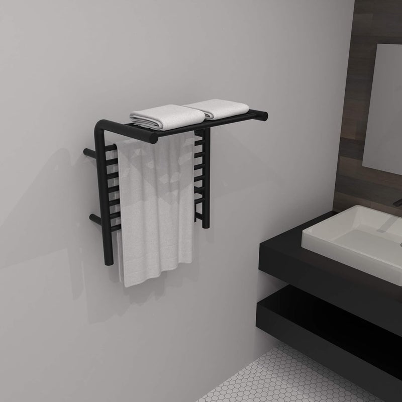Amba Amba Jeeves MSMB Model MShelf 11Bar Hardwired Towel Warmer Shelf in Matte Black  - Image 2