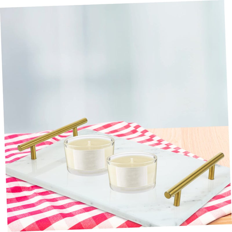 Marble Serving Tray With Handles For Snacks Compact Storage Dried Fruit Platter - Image 4