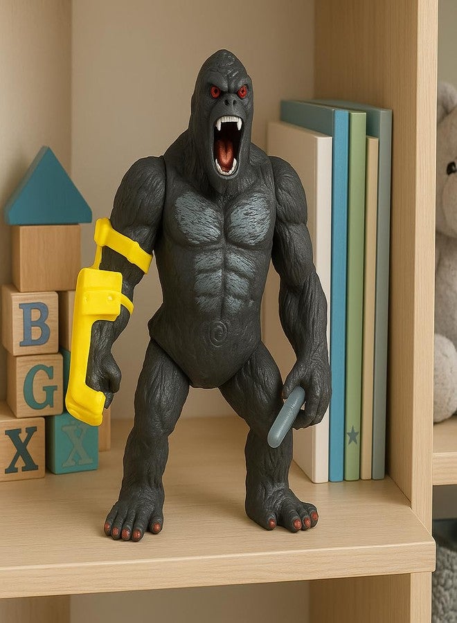 DTR Creation Powerful Gorilla Action Figure Toy with Yellow Arm Gear | Realistic King Ape Design | Kids & Collectors Toy | 25 cm - Image 5