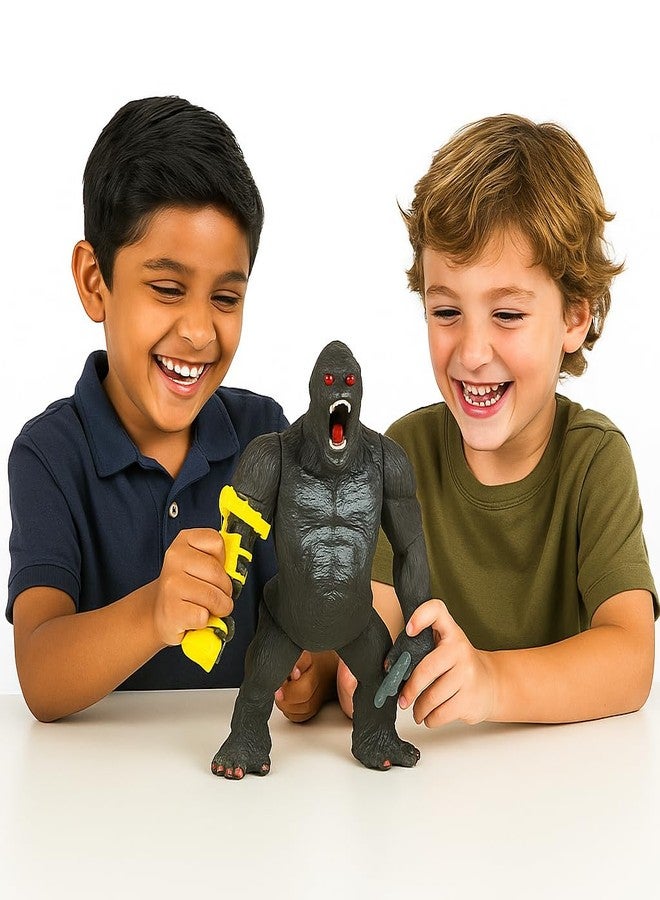 DTR Creation Powerful Gorilla Action Figure Toy with Yellow Arm Gear | Realistic King Ape Design | Kids & Collectors Toy | 25 cm - Image 4