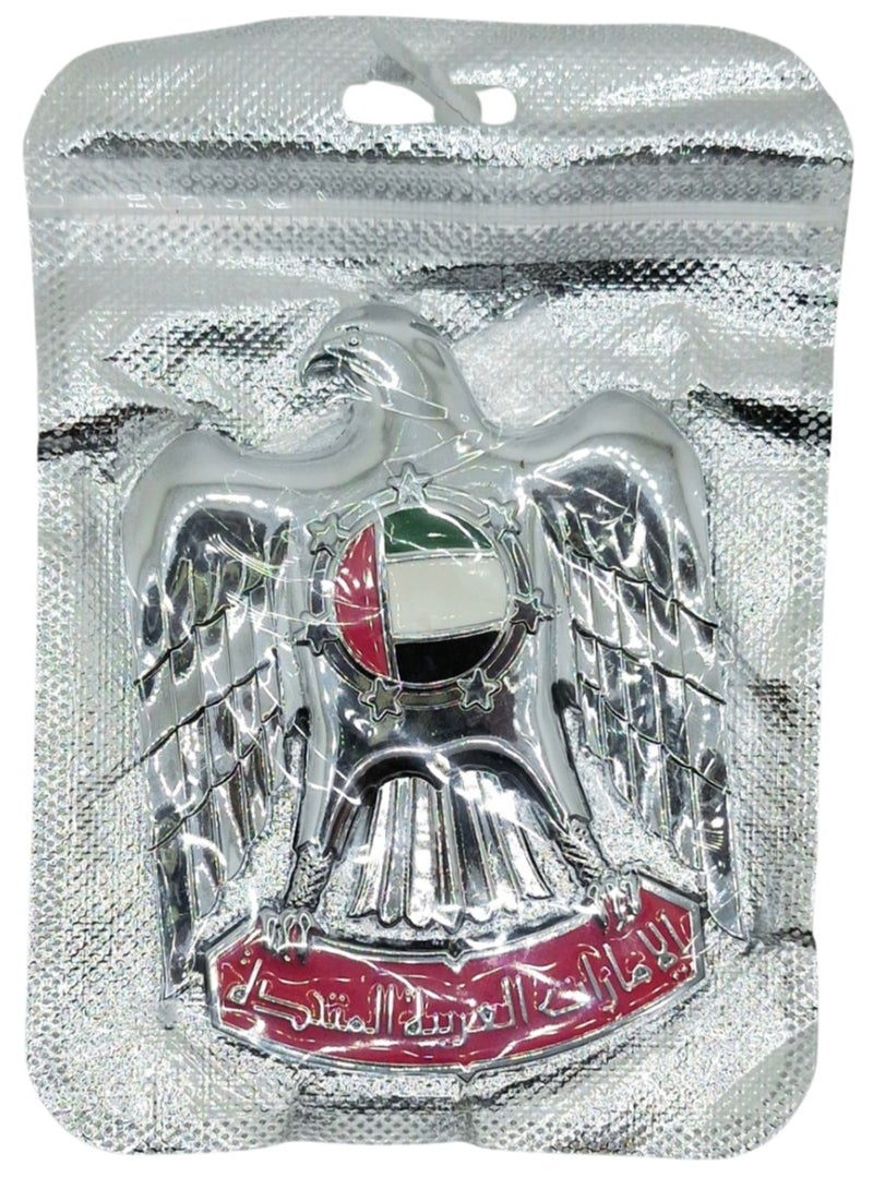 HERIOS UAE Eagle Logo Car Emblem, Silver Colour - Image 5