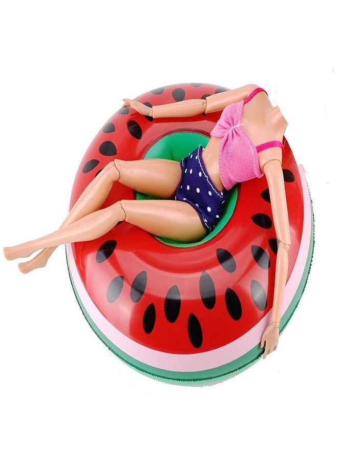 E-TING 5PCS Swim Ring Fun Swimming Pool Float Raft Lilo Lifebuoy for 11.5 inch Dolls Inflatable Floating Drink Holders - Image 5