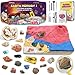 PIBEX Volcano Ocean Fossil Dig Kit Dig up 20 Real Fossils Rocks Shells Sea Snails with Eruption Experiments Earth Science Geology Kit for Kids STEM Toy Gift for Boys Girls Age 6812 - Image 2