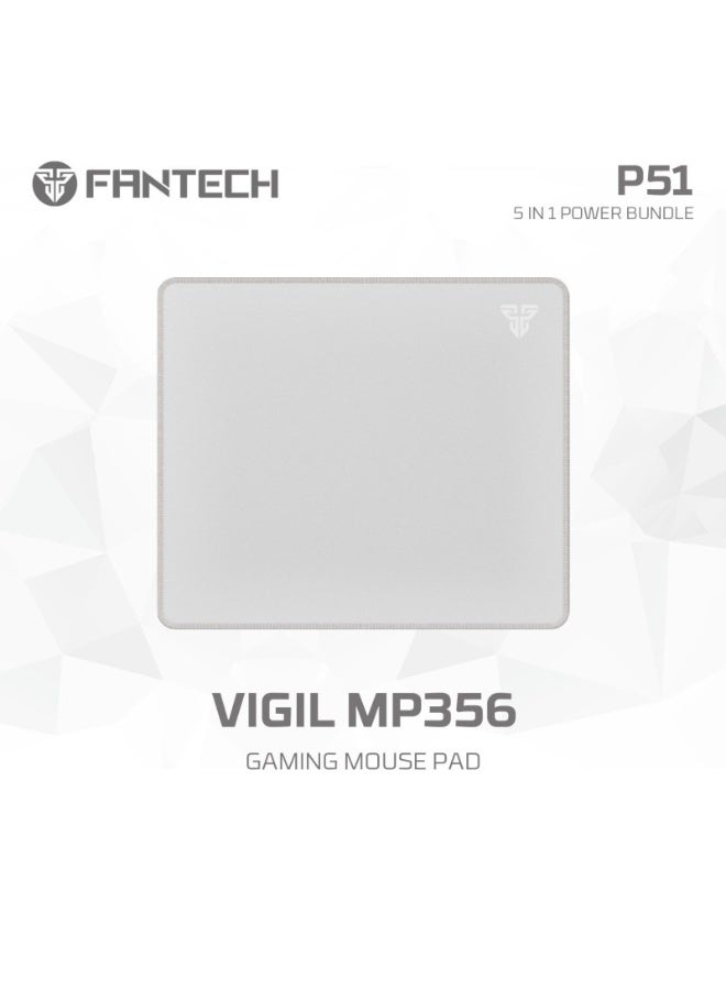 FANTECH P51 5-IN-1 WHITE COMBO Keyboard + Mouse Pad + Mouse + Headphones + Headphone Stand - Image 3