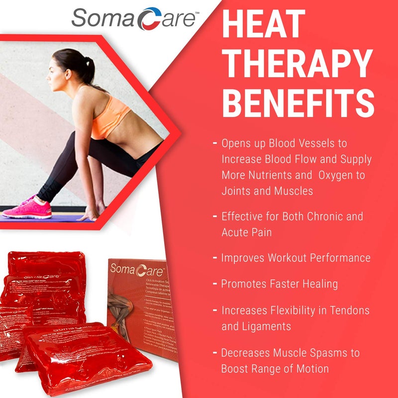 SomaCare Sport & Back Hot Pack - Pain Relief, Reusable for Neck, Shoulders & Joint Pain, Ease to Use, Click to Activate, Advanced Hot Therapy - Muscle Recovery, for Knee, Cramps, Post & Pre Workout by SomaCare - Image 2