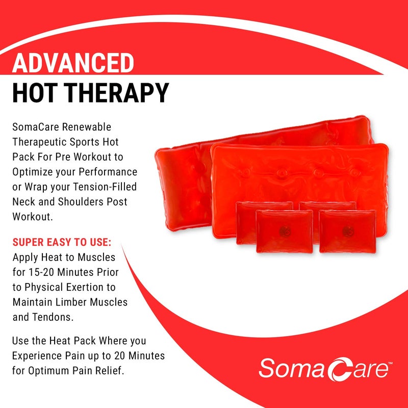 SomaCare Sport & Back Hot Pack - Pain Relief, Reusable for Neck, Shoulders & Joint Pain, Ease to Use, Click to Activate, Advanced Hot Therapy - Muscle Recovery, for Knee, Cramps, Post & Pre Workout by SomaCare - Image 1
