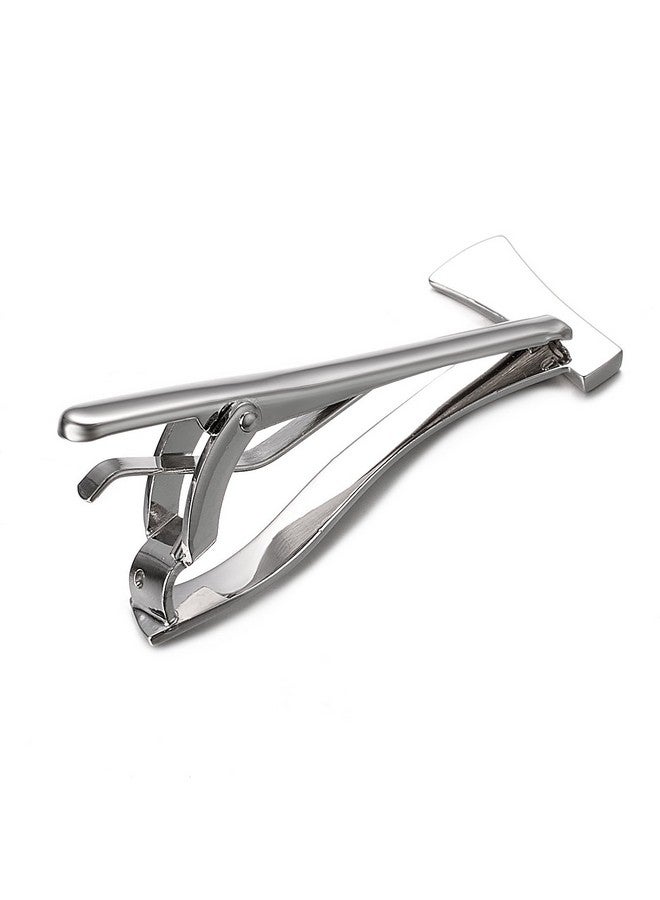 Yoursfs Axe Tie Clip For Men Stainless Steel Slim Tool Tie Pins And Clips One Piece White Gold Plated - Image 5
