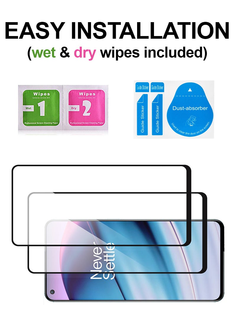 Theodor عبوة من قطعتين من واقي الشاشة الزجاجي المقوى بصلابة 9H لهاتف ONEPLUS NORD CE - Image 3