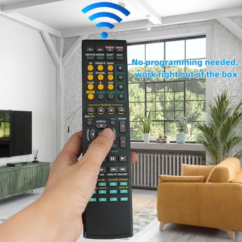 Kassionel Replacement Remote Control Fit for RX-V450 RX-V663 RX-V365 RX-V363 WN22730EU WK227300 RX-V867 for Yamaha AV Receiver - Image 2