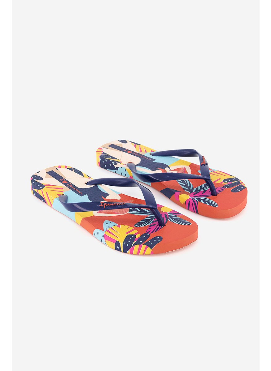 Ipanema Women I Love Sun Slipper, Orange and Blue  - Image 1
