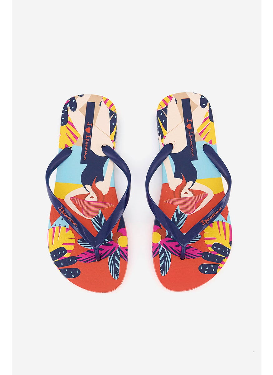 Ipanema Women I Love Sun Slipper, Orange and Blue  - Image 4