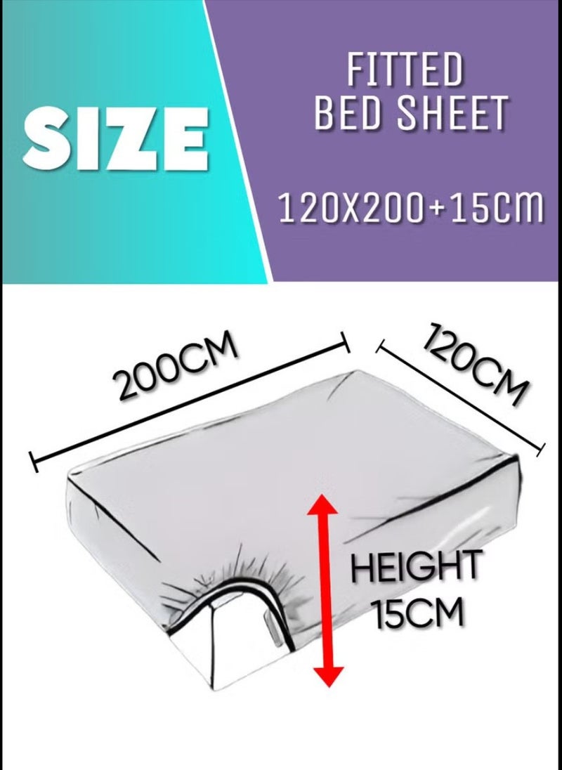 Blueberry Black Striped Single Bed Sheet Sets Cotton 2 Piece Set Deep Pocket 120x200+15cm  - Image 3