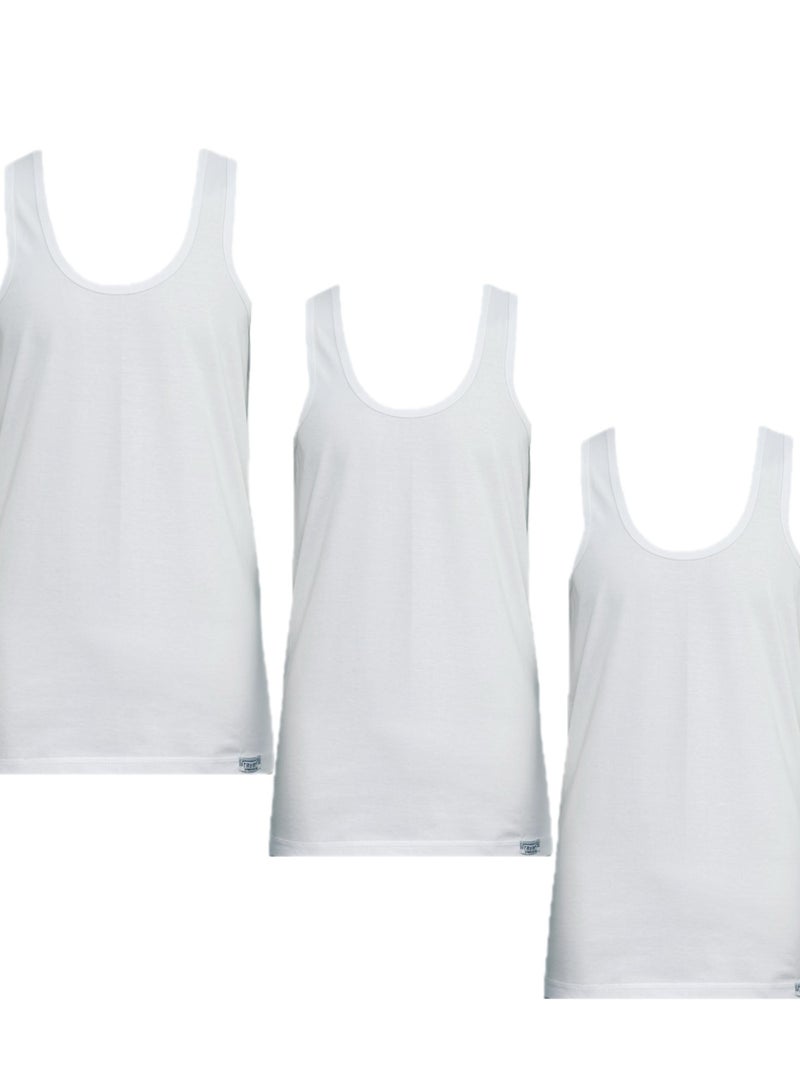 Rayan 3 - Pieces Rayan Vest Undershirt White - Image 1
