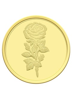 FK Jewellers Gold 22KT Flower Design 8 Grams Coin  - Image 2