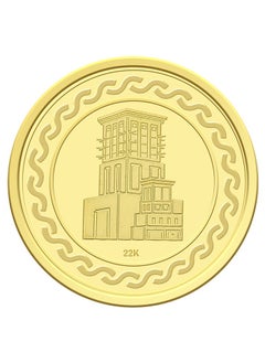 FK Jewellers Gold 22KT Flower Design 8 Grams Coin  - Image 3