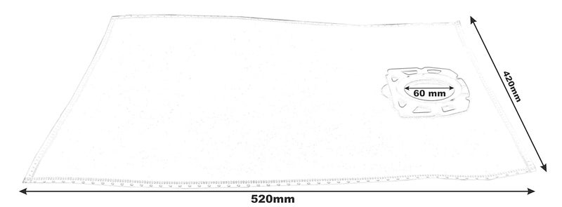 RODAK RODAK Fleece Dust Bags Set Of 2 for Karchre Vacuum Cleaner WD4 WD5 WD6 - Image 4