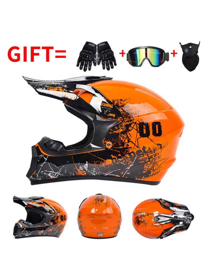 Exclusive Of Dot Certified Motorcycle Off-road Helmets, Full-face Helmets, Mountain Bike Speed-reducing Riding Safety Helmets