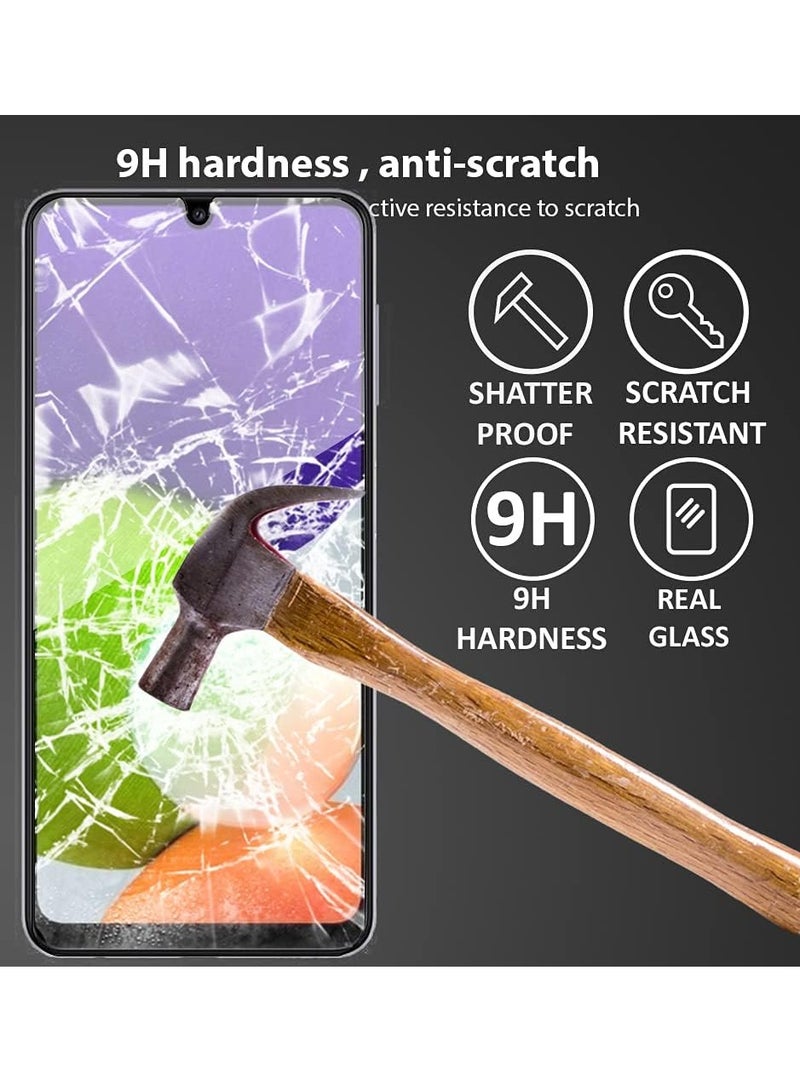 بورتوني واقي شاشة من الزجاج المقسى لهاتف Samsung Galaxy A22، حافظة فيلم صديقة للبيئة 9H صلابة مضادة للخدش خالية من الفقاعات، حافظة زجاجية شفافة لهاتف Galaxy A22 - Image 2