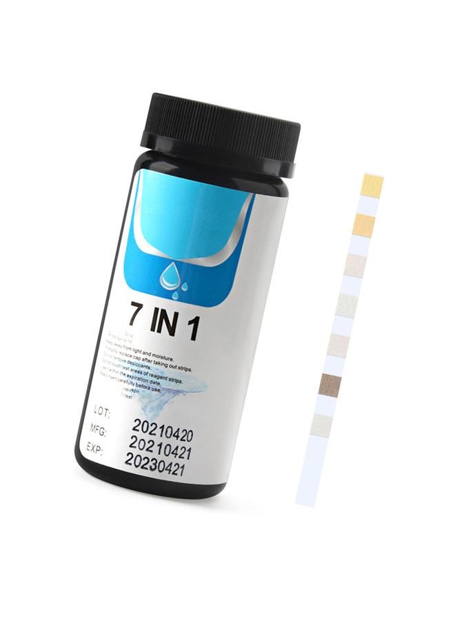 PH Test Strip 7 in 1 Total Alkali Nitrite Free Chlorine Total Chlorine Total Hardness Bromine Content Water Acid Alkaline Test Paper for Testing Water