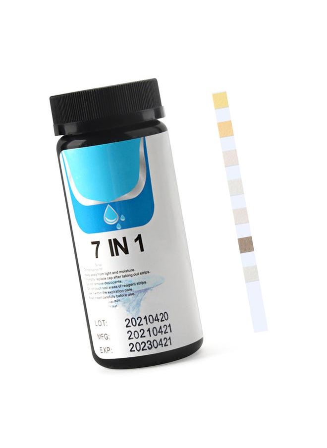 PH Test Strip 7 in 1 Total Alkali Nitrite Free Chlorine Total Chlorine Total Hardness Bromine Content Water Acid Alkaline Test Paper for Testing Water