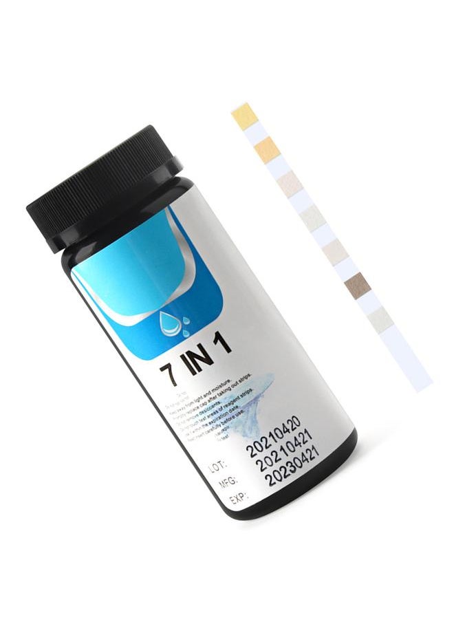 PH Test Strip 7 in 1 Total Alkali Nitrite Free Chlorine Total Chlorine Total Hardness Bromine Content Water Acid Alkaline Test Paper for Testing Water